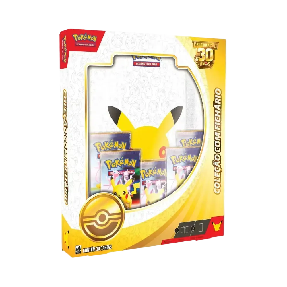 Box Coleção Fichário Celebração de 30 Anos Pokémon TCG PT-BR