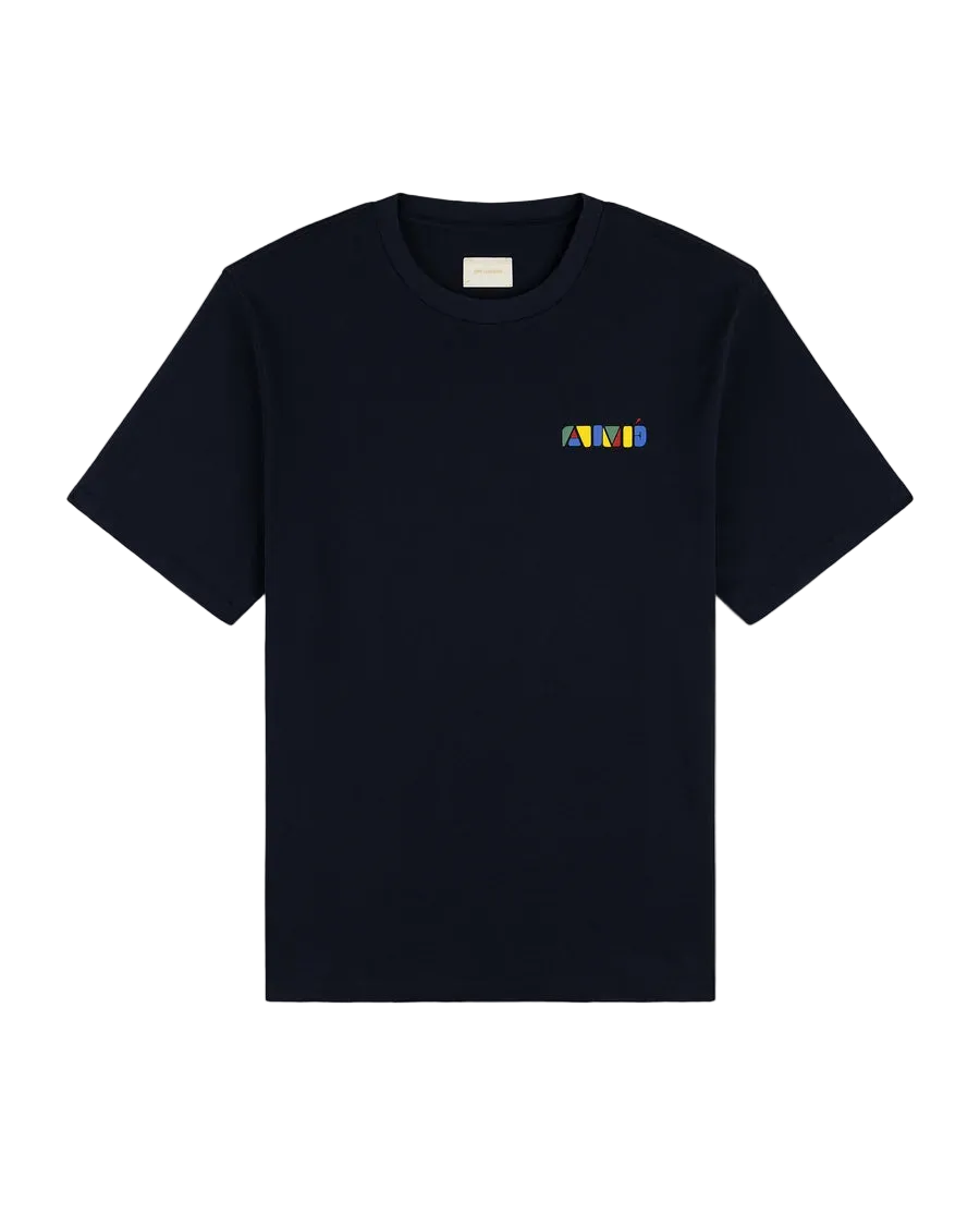 Camiseta Aimé Leon Dore Stacked Lgo Blazer Navy