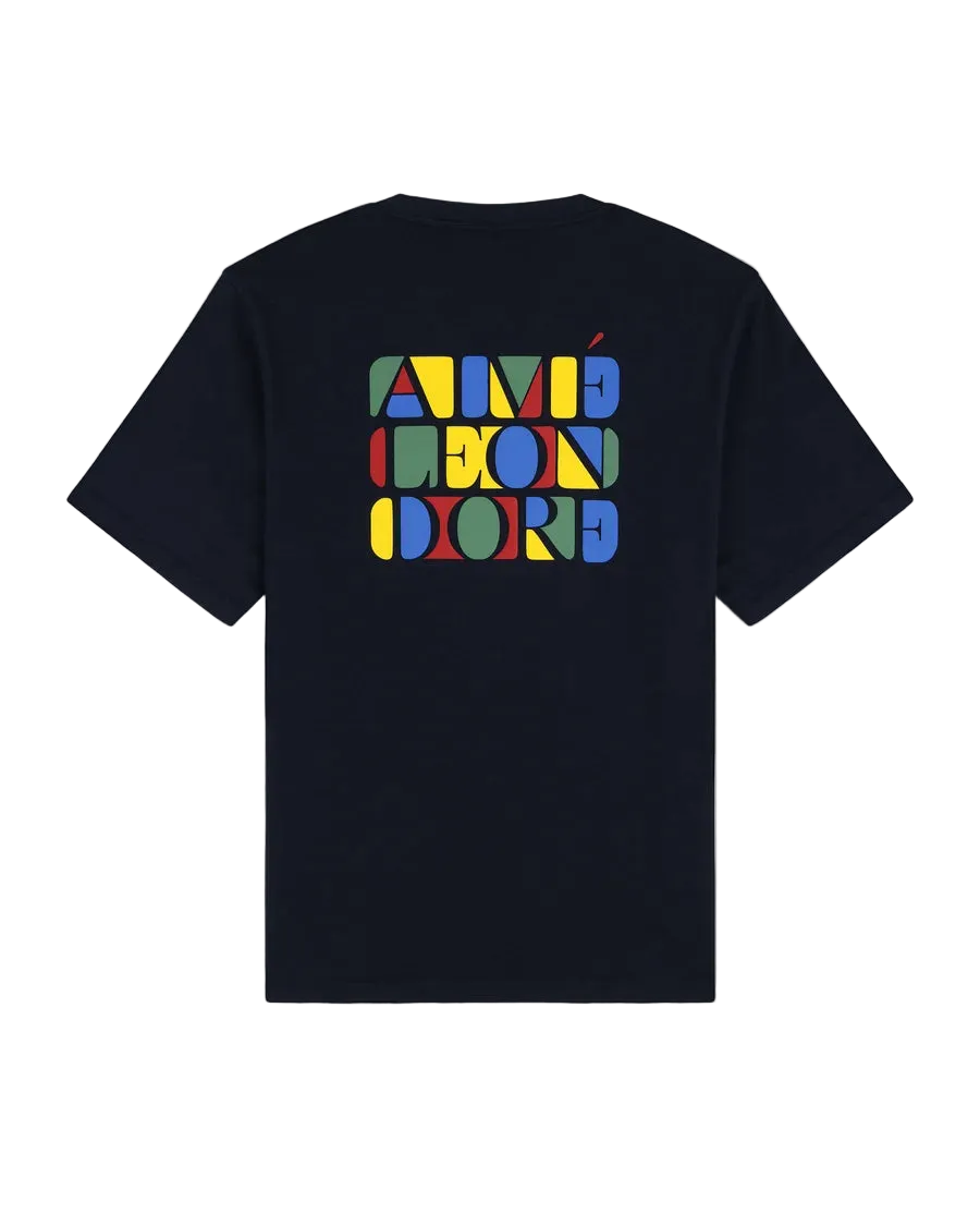 Camiseta Aimé Leon Dore Stacked Lgo Blazer Navy