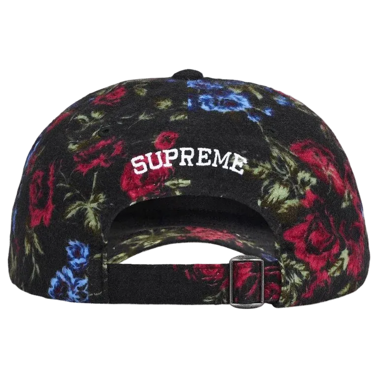 Boné Supreme Floral 6-Panel Preto