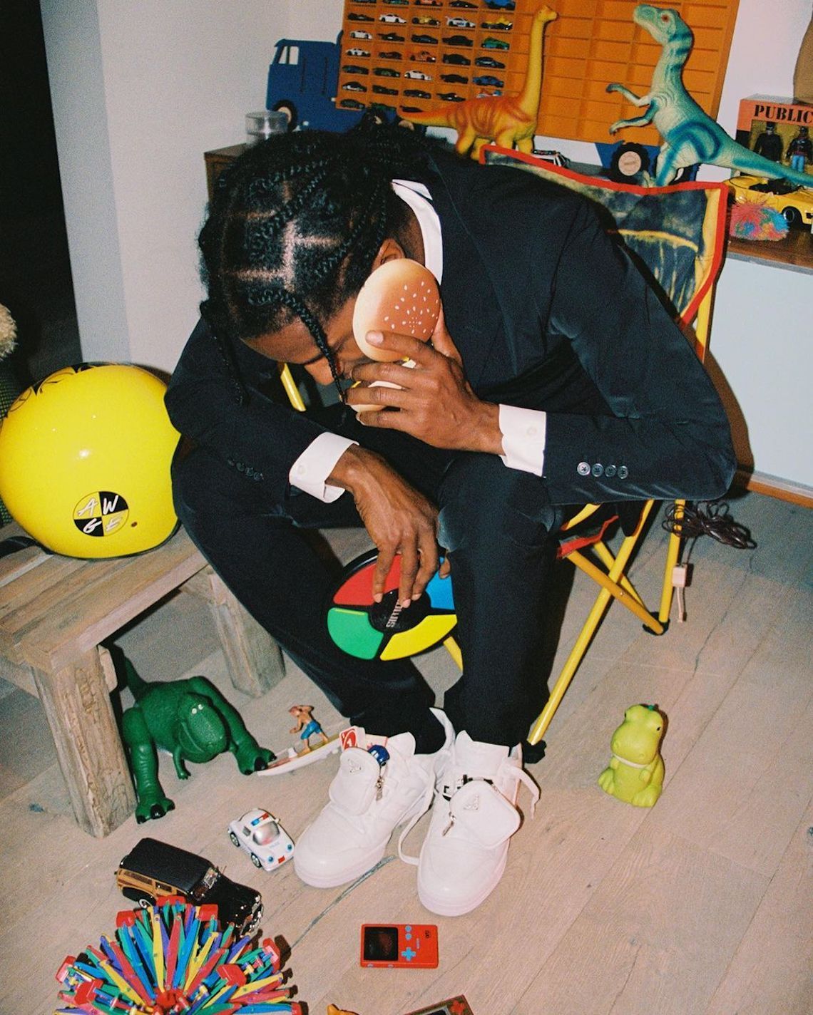 A$AP ROCKY APARECE COM NOVO PRADA X ADIDAS FORUM LOW