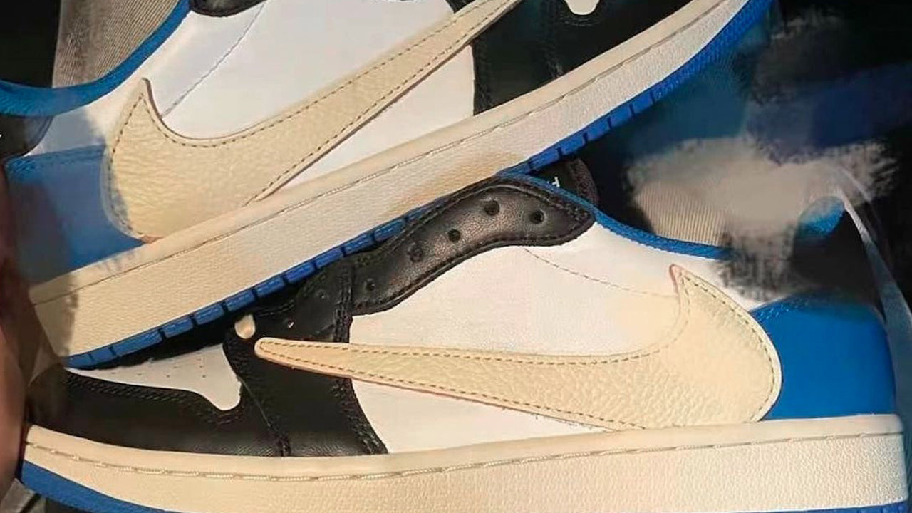 Surgem mais imagens do Air Jordan 1 Low "Millitary Blue", que une Nike, Fragment e Travis Scott