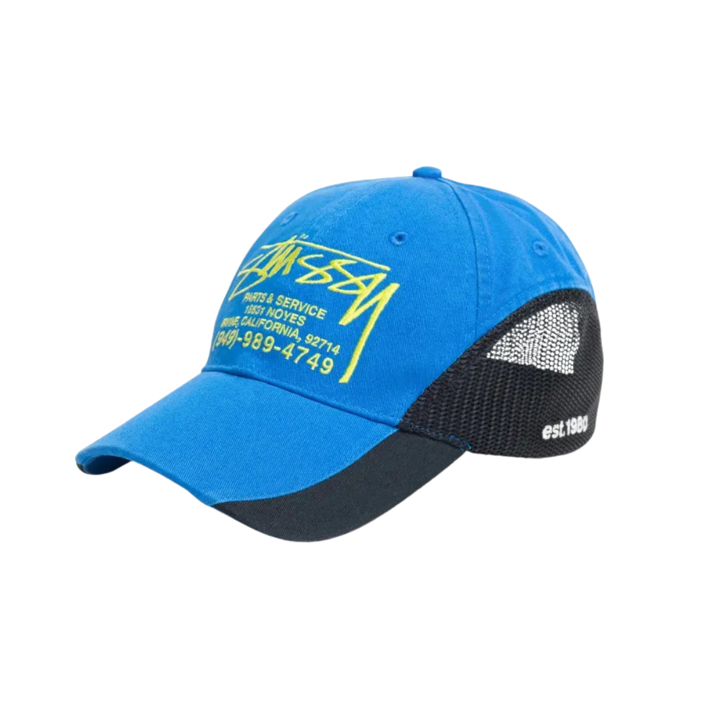 Boné Stussy Parts & Service Mesh Azul