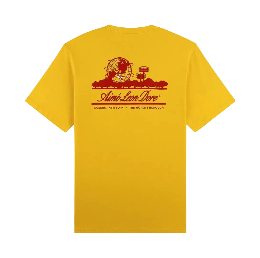 Camiseta Aimé Leon Dore Unisphere Yellow Red
