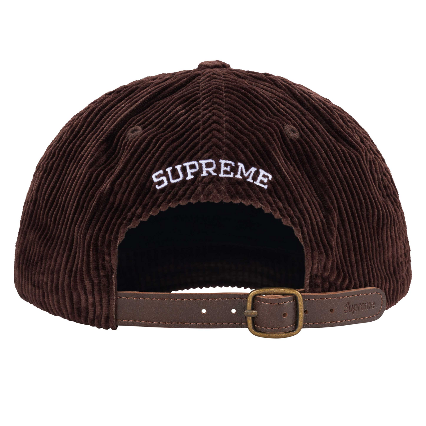 Boné Supreme Corduroy S Logo Brown