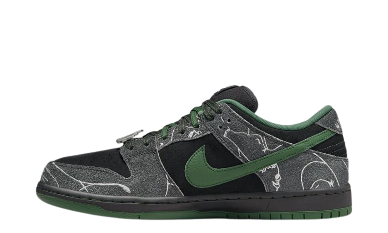 Dunk Low SB Pro x There Anthracite and Gorge Green