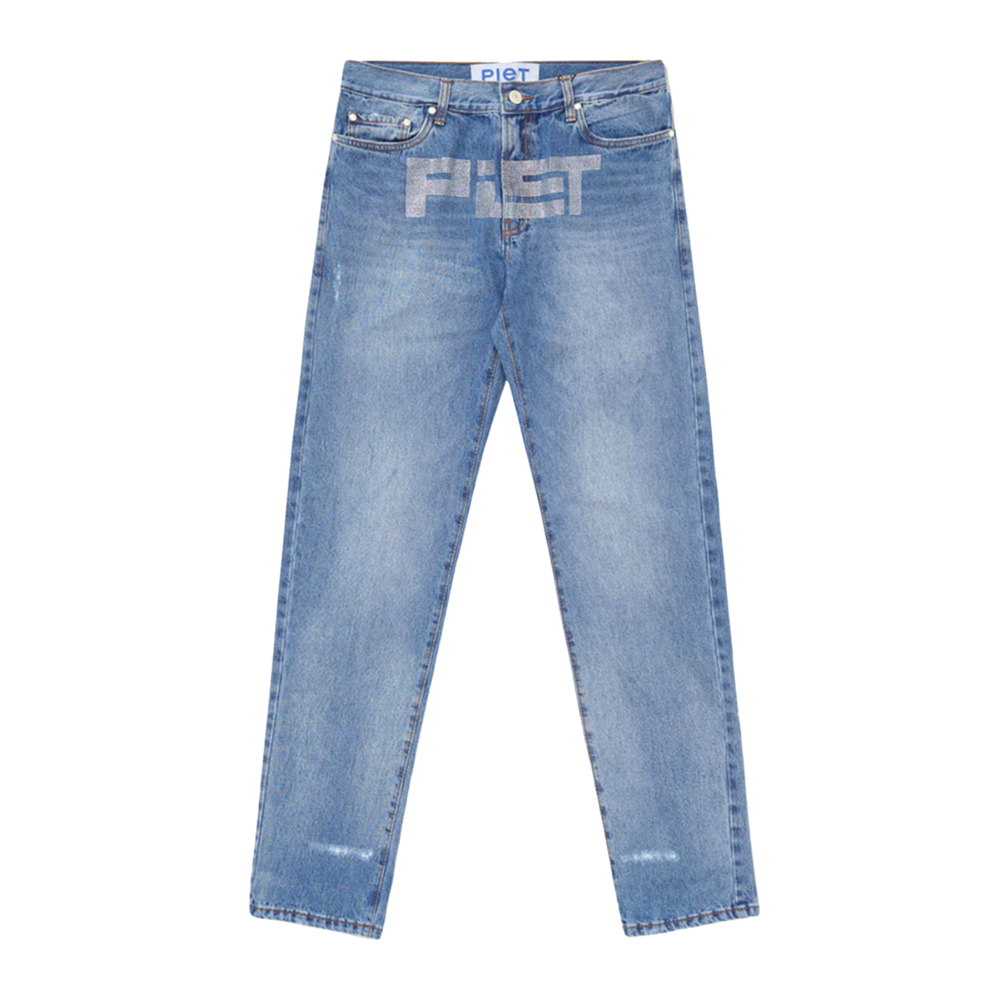 Calça Piet Crystal Washed Denim Pants