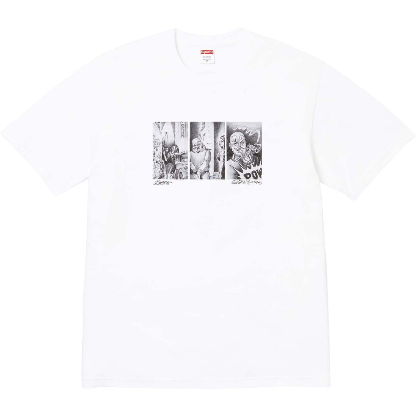 Camiseta Supreme Mister Cartoon Branca