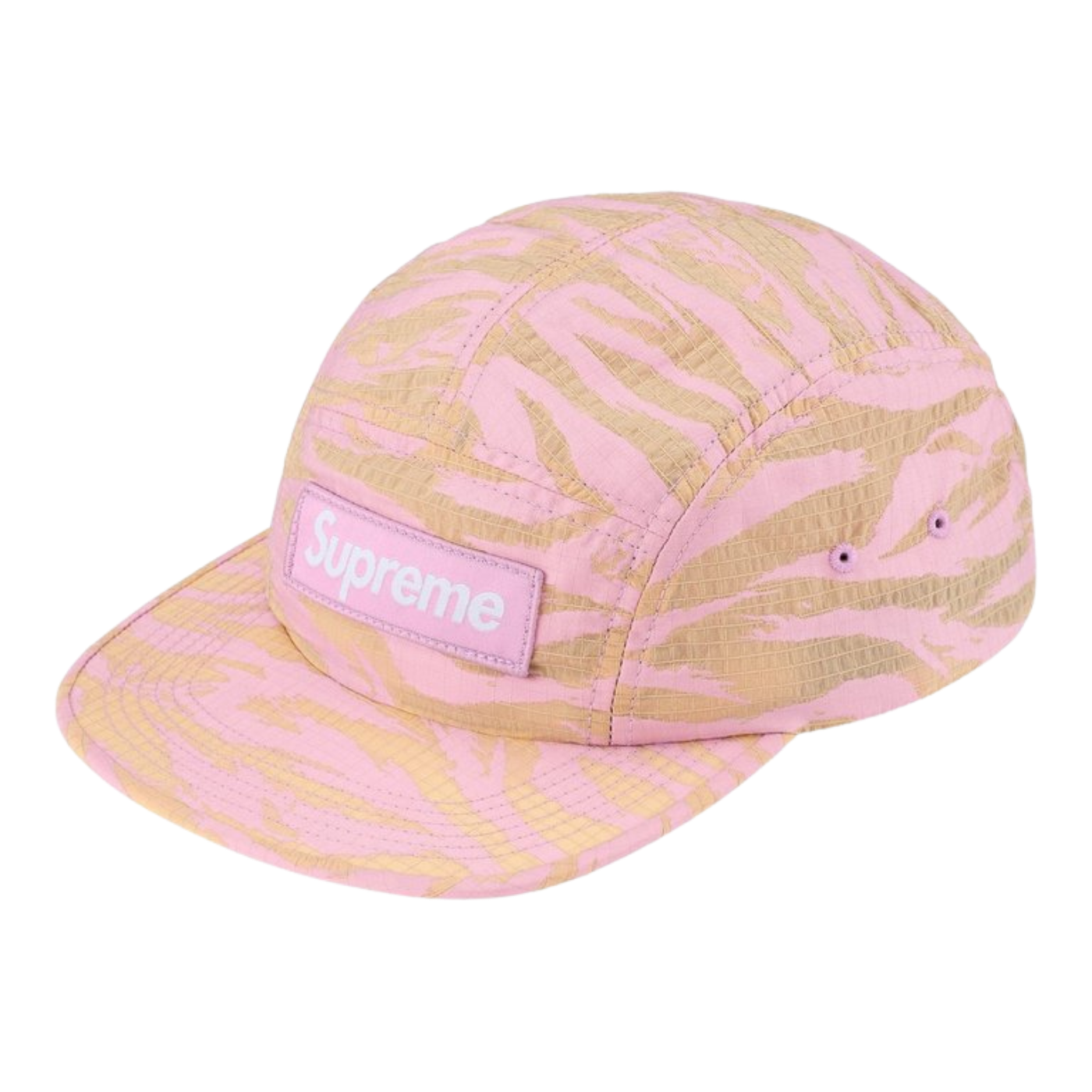Boné Supreme Tiger Camo Ripstop Camp Cap Rosa