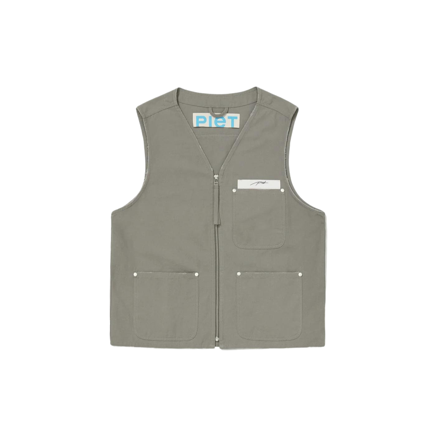 Piet Organic Cotton Vest - Olive