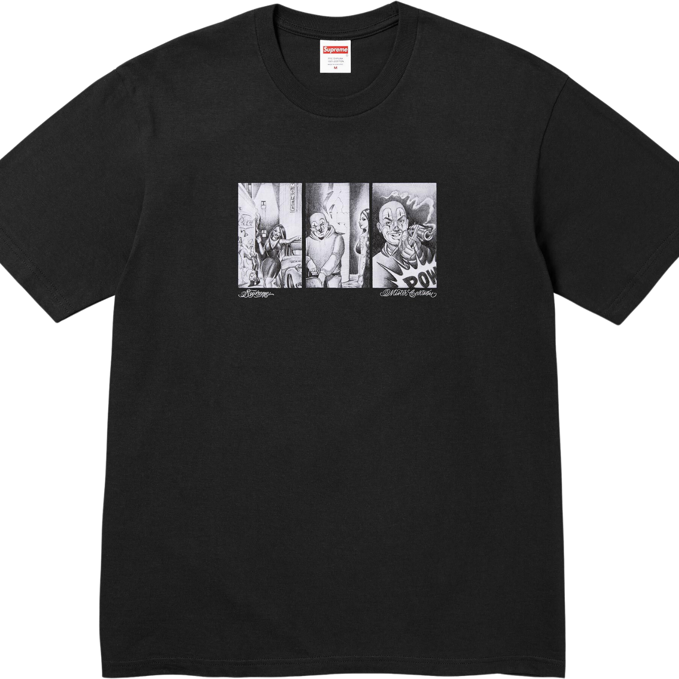 Camiseta Supreme Mister Cartoon Preta