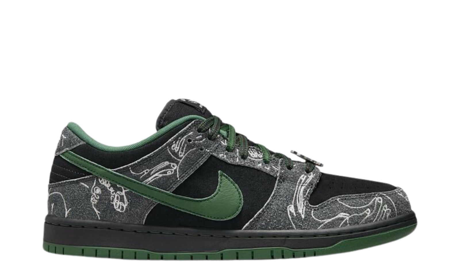 Dunk Low SB Pro x There Anthracite and Gorge Green