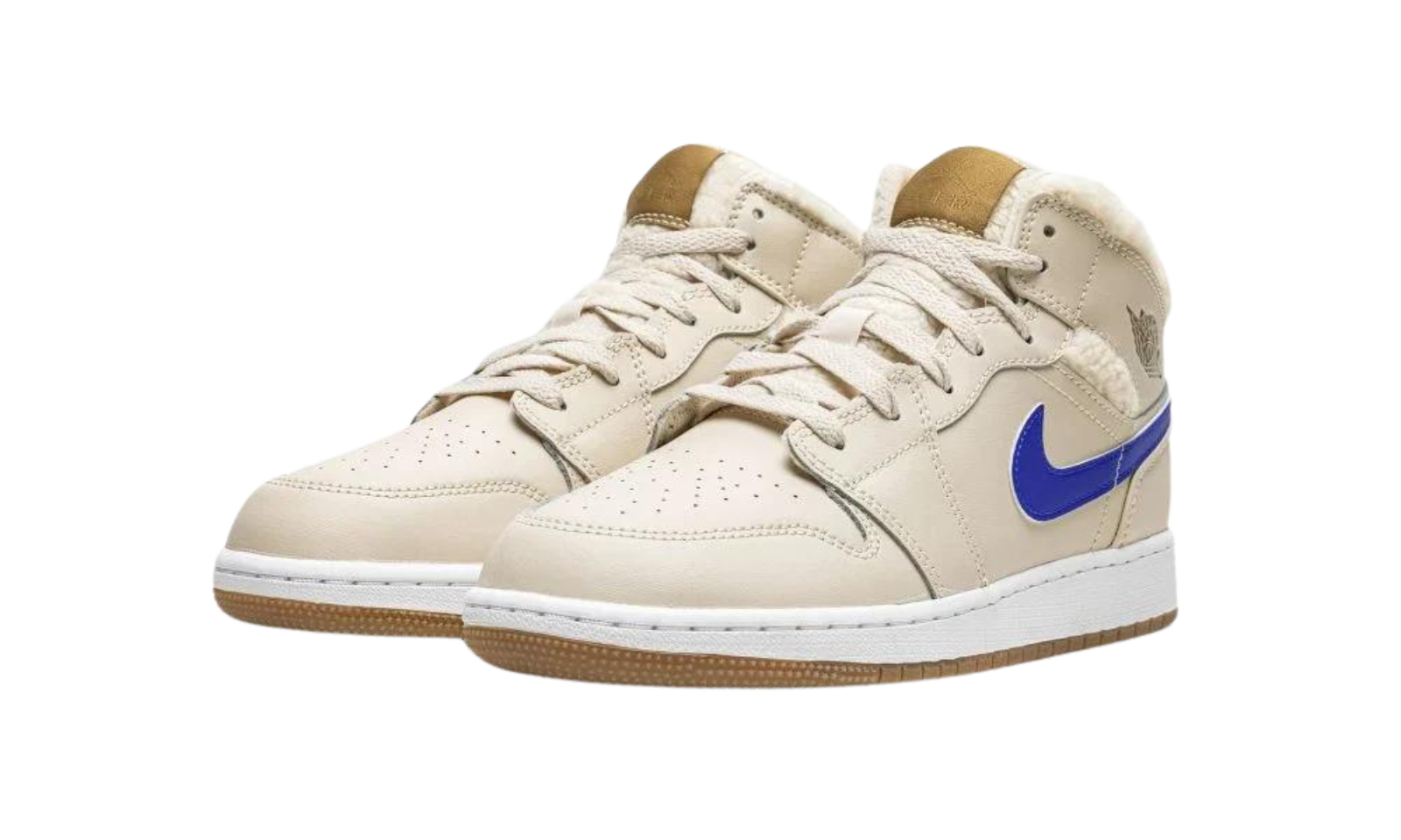 Air Jordan 1 Mid Fleece Pearl GS