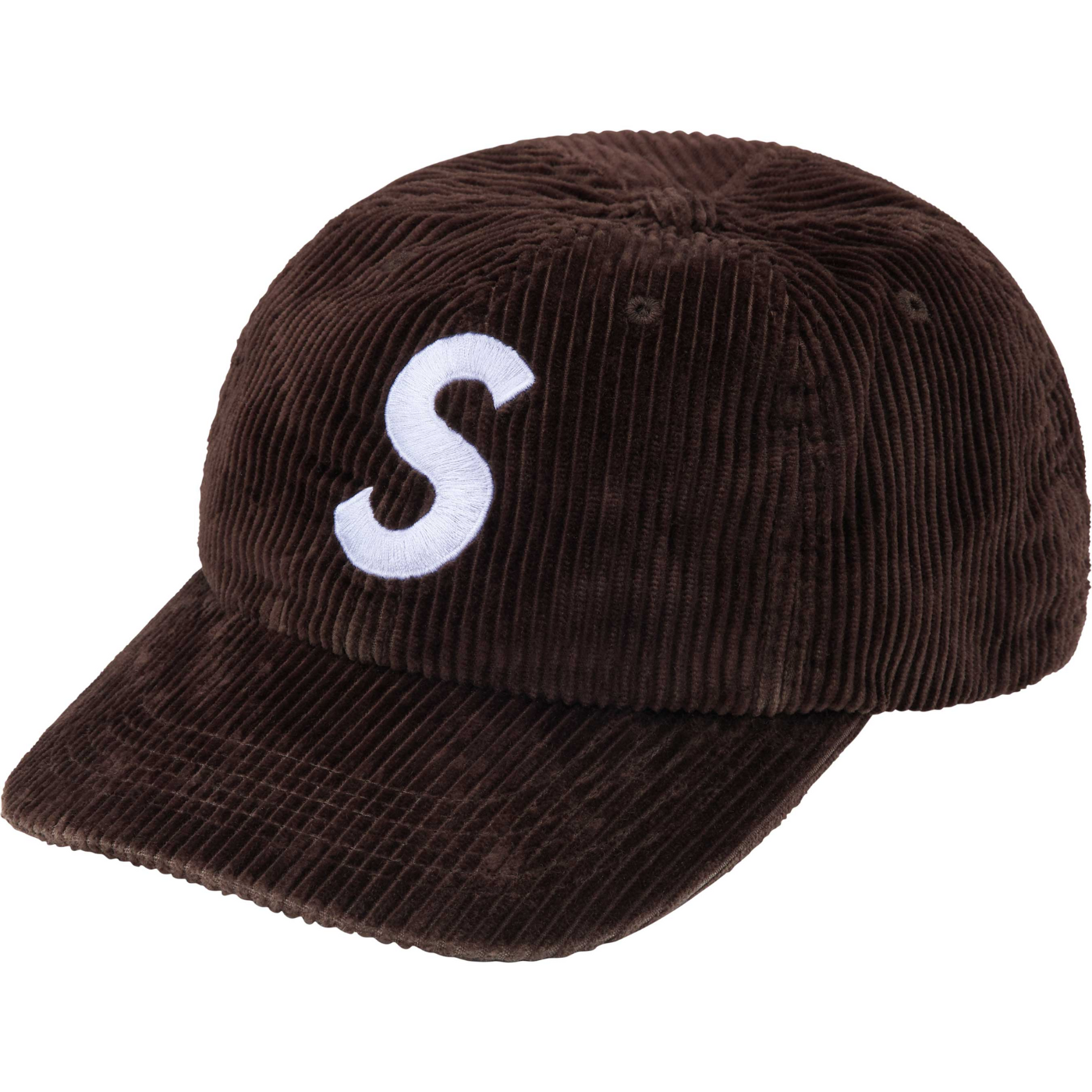 Boné Supreme Corduroy S Logo Brown