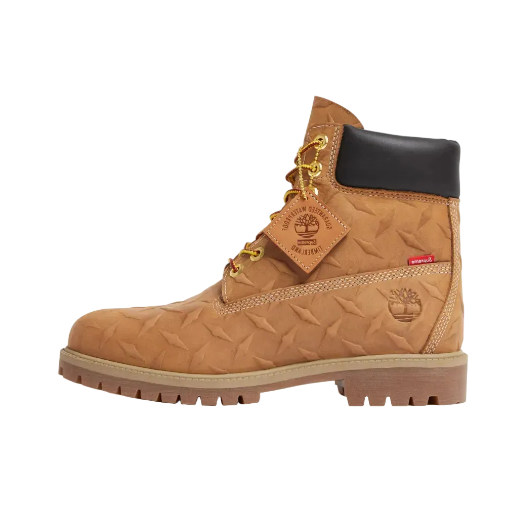 Supreme x Timberland Diamond Plate 6" Premium Waterproof Wheat FW26-W5