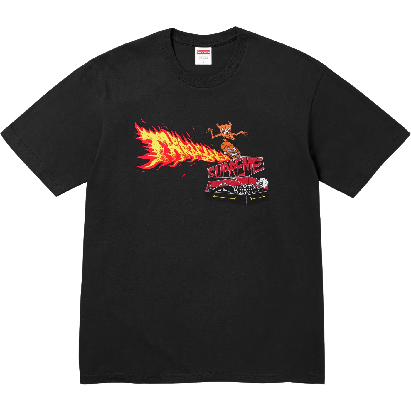 Camiseta Supreme x Thrasher Neck Face Preta