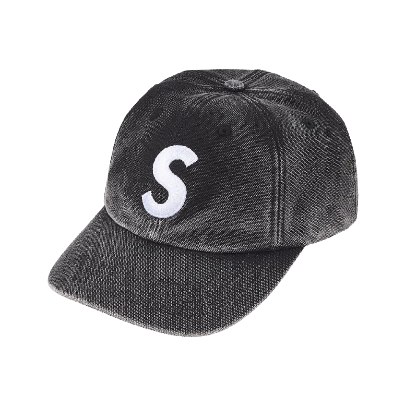 Boné Supreme Pigment Coated Canvas S Logo Preto