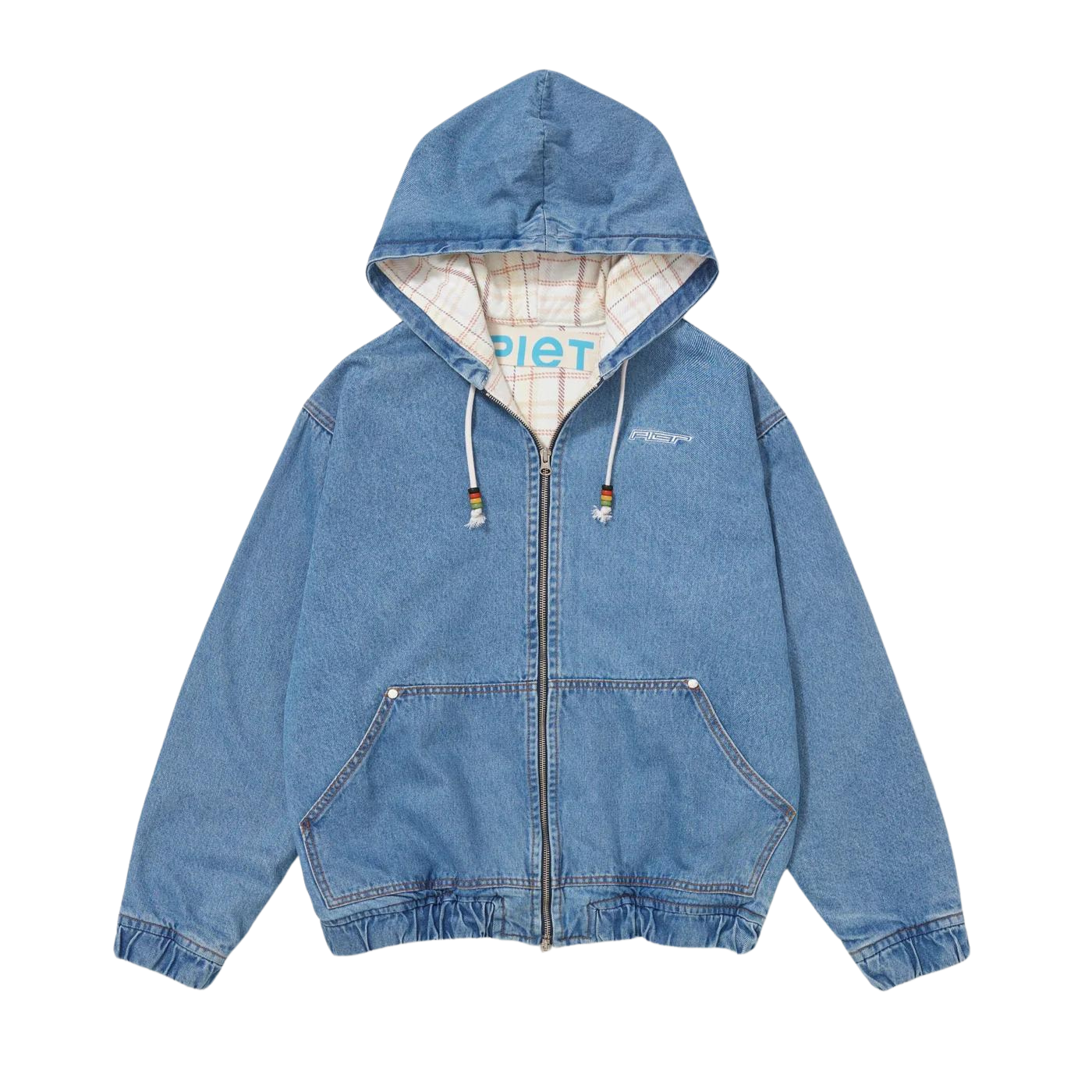 Jaqueta Piet Washed Denim Hooded