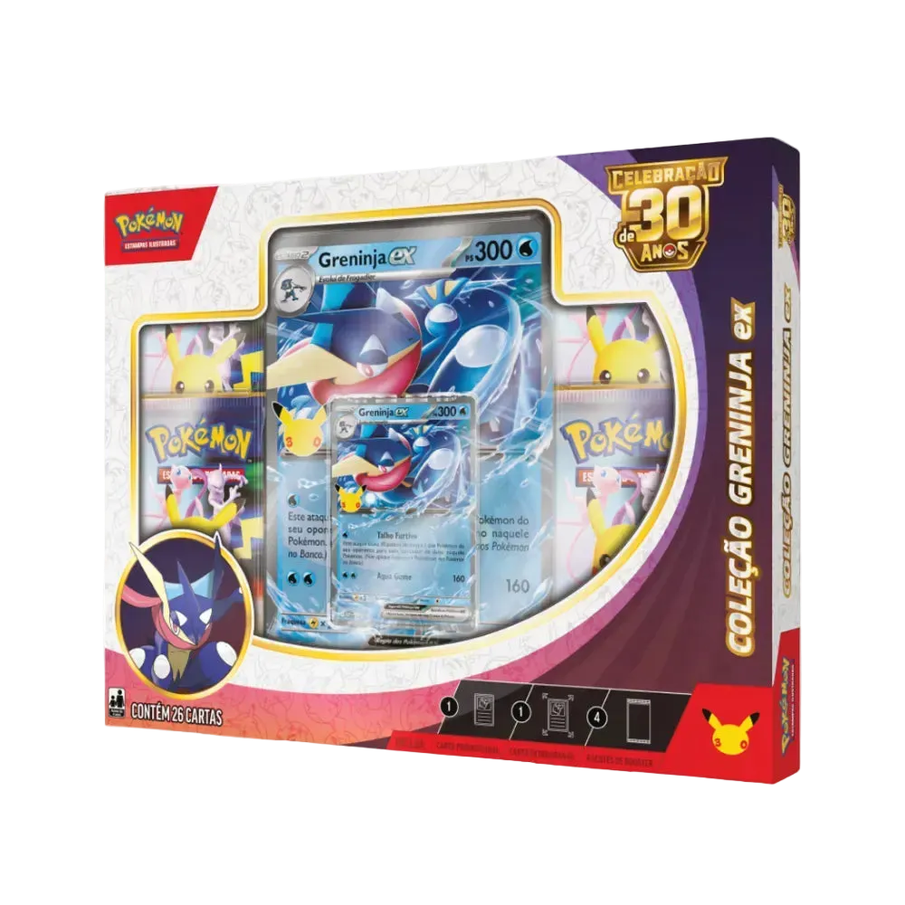 Box Coleção Celebração de 30 Anos (Greninja ex) Pokémon TCG PT-BR