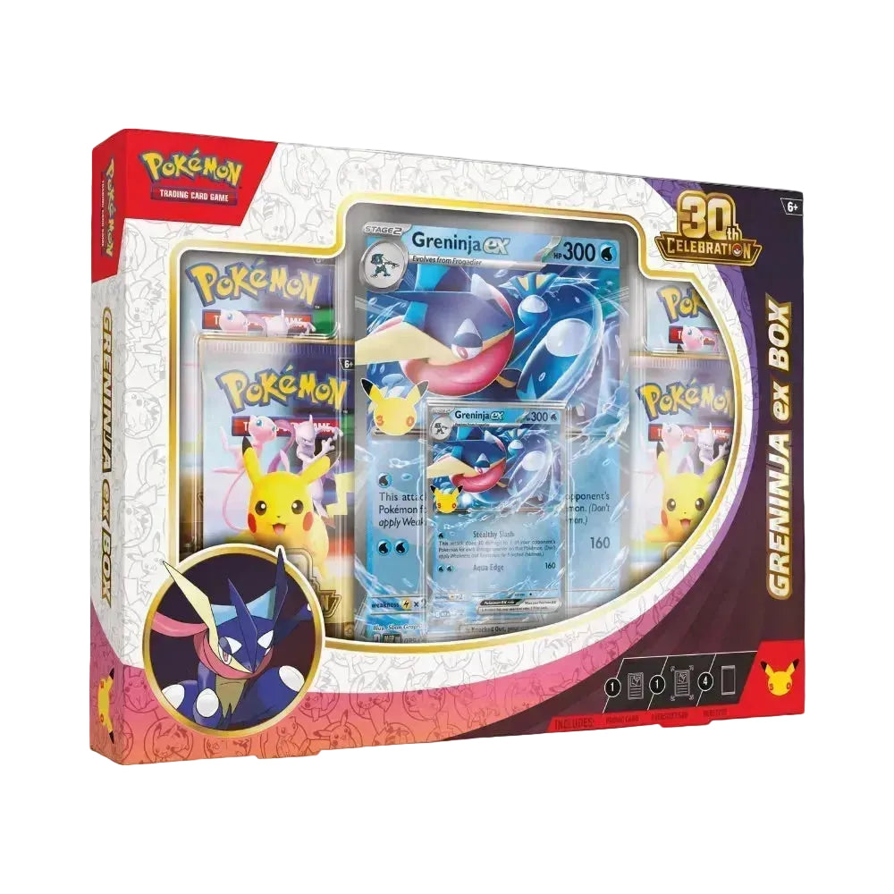 Box Coleção Celebração de 30 Anos (Greninja ex) Pokémon TCG Inglês