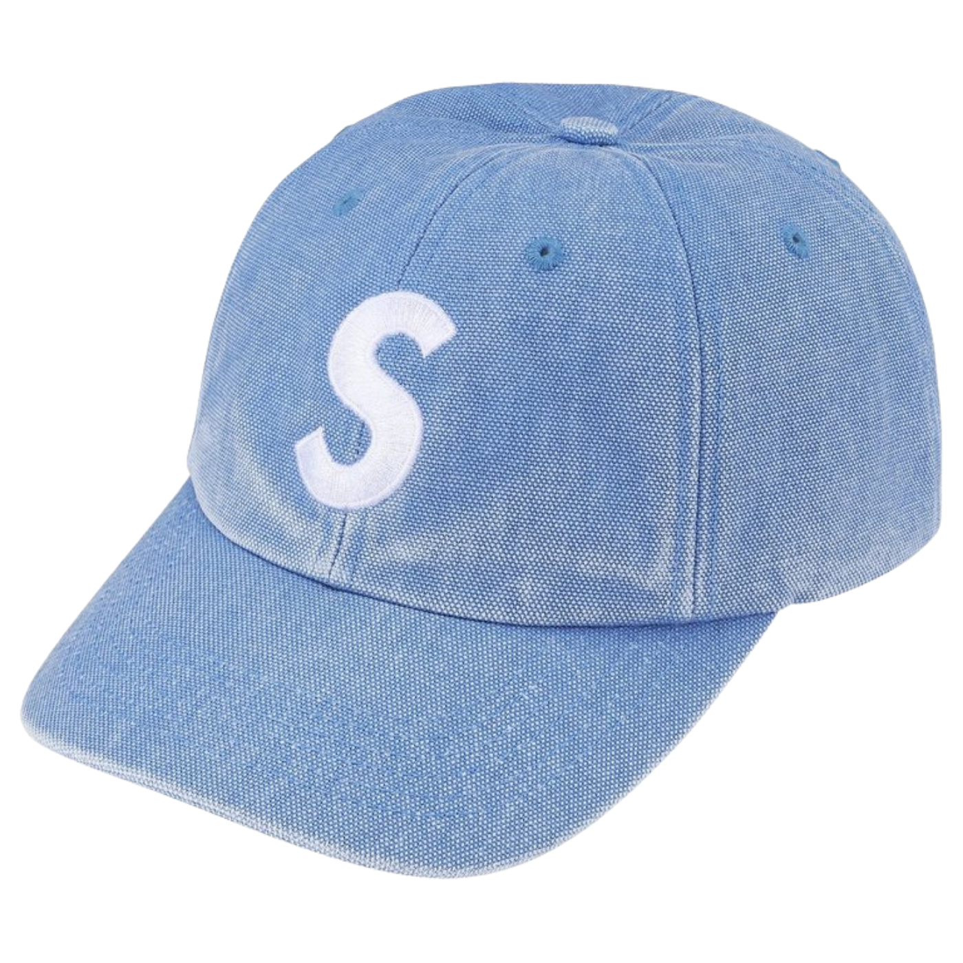 Boné Supreme Pigment Coated Canvas S Logo Azul