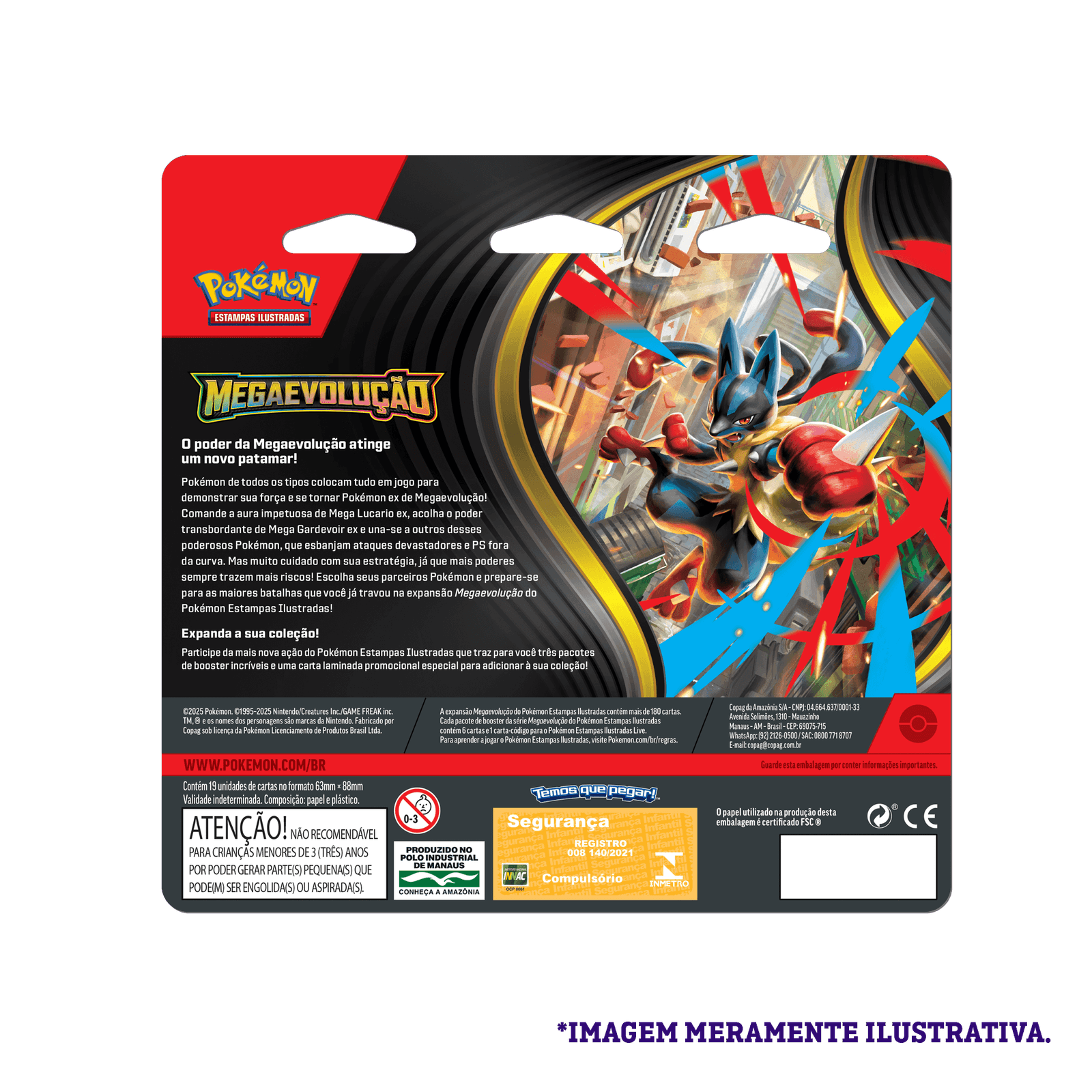 Blister Triplo Pokémon TCG Mega Evolução 1