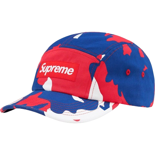 Boné supreme Washed Chino Twill Camp Cap Red Camo