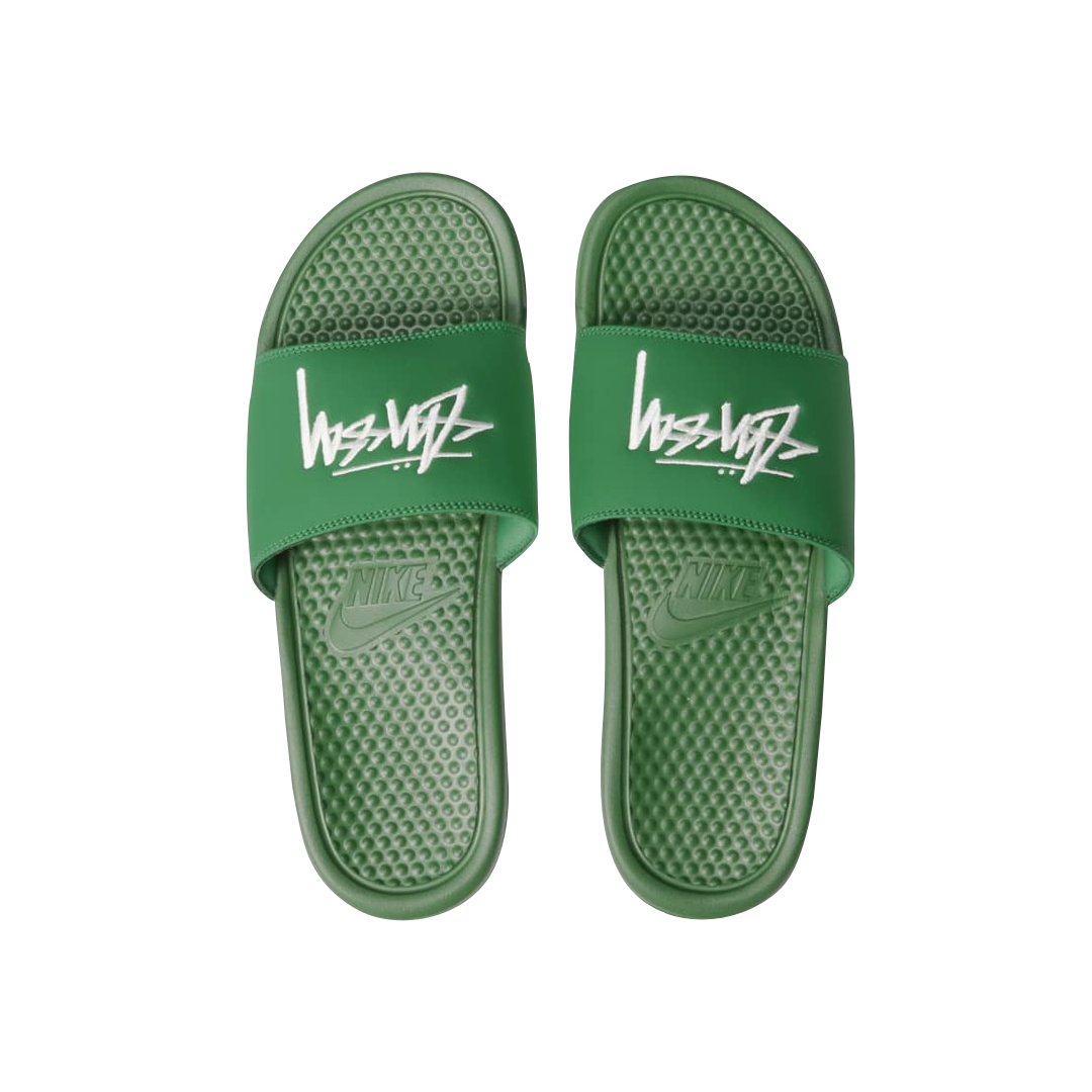 Nike x Stussy Benassi "Green" Chinelo